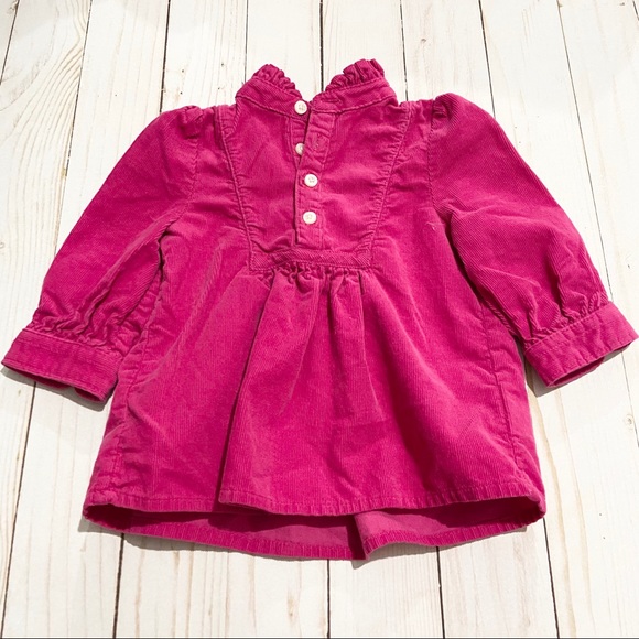 RALPH LAUREN Pink Half Button Up Flutter Top 3mos - Picture 1 of 4